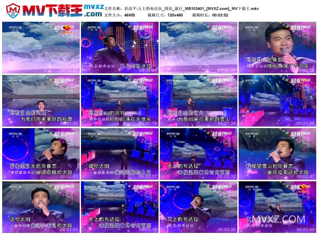 彭高平-天上的布达拉_国语_流行_MB103401